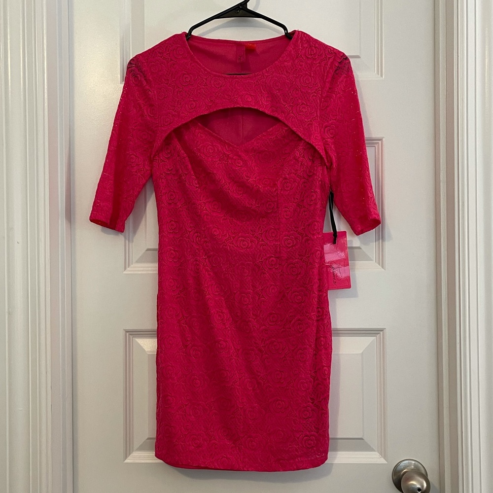 NWT Pink Peek-A-Boo Dress